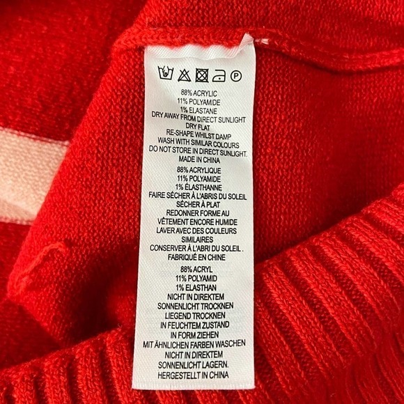 French Connection True Blossom Stripe Babysoft Crewneck Sweater NWT - Picture 8 of 9